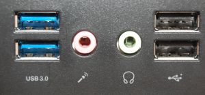 Rectangular opening where the width is twice the height. The opening has a metal rim, and within the opening a flat rectangular bar runs parallel to the top side.