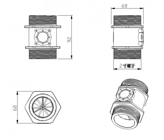 Витратомір DN50 = 2" 12 імпульсів, 200л/х